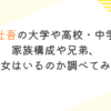 伊藤壮吾の大学や高校・中学は？家族構成や兄弟、彼女はいるのか調べてみた